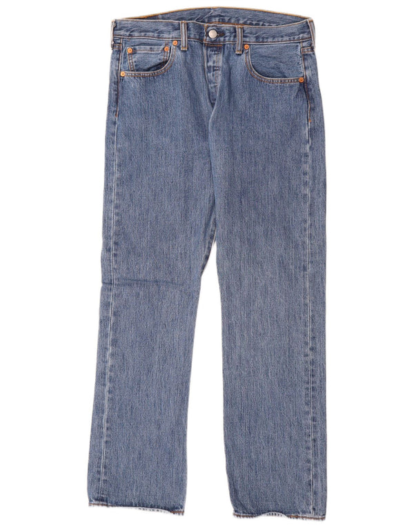 Levi's Masculino 501 Straight Jeans W34 L32 Azul Algodão