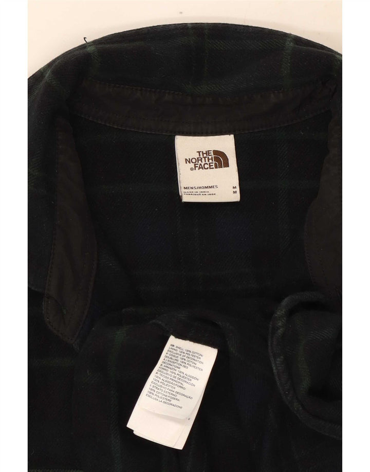 Camisa masculina de flanela The North Face, algodão xadrez médio azul marinho