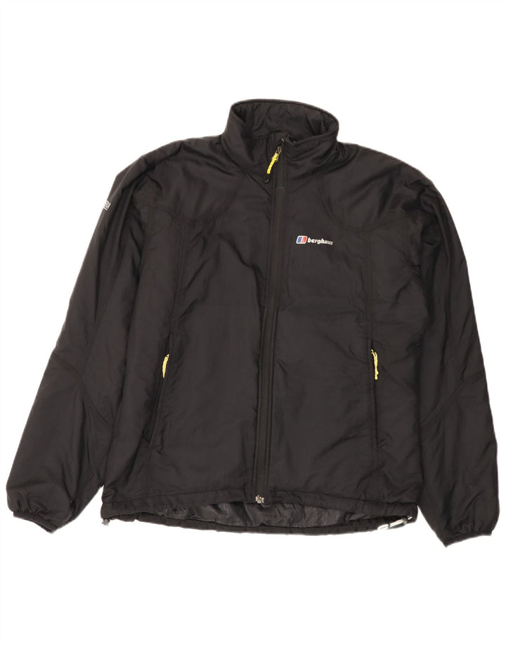 Jaqueta corta-vento feminina Berghaus UK 16 grande nylon preto
