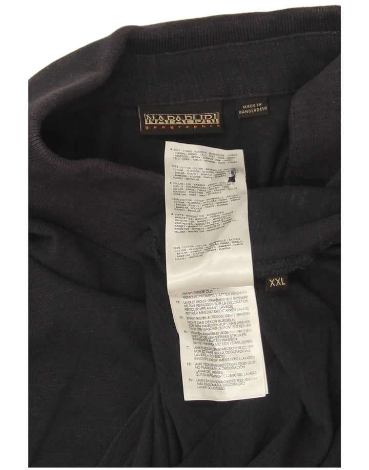 Camisa polo masculina Napapijri 2XL algodão azul marinho