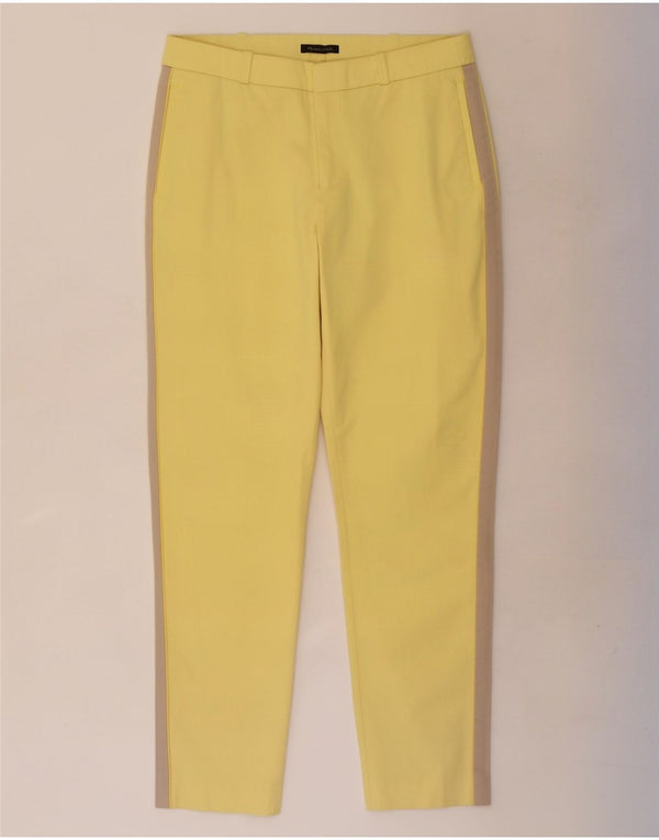 Massimo Dutti Womens Chino Pants EU 40 Medium W28 L26 Yellow Colourblock