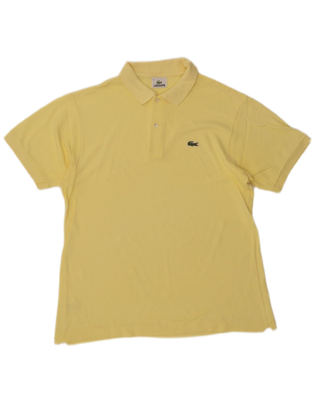Camisa polo masculina Lacoste tamanho 4 médio algodão amarelo