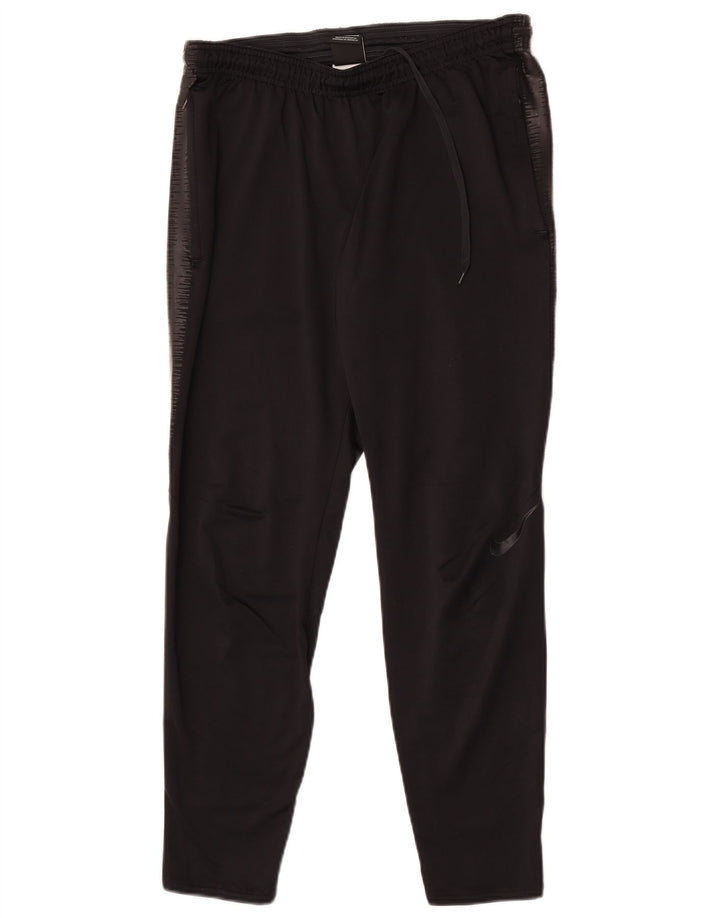Calça de treino masculina Nike Dri Fit médio preto colorblock poliéster