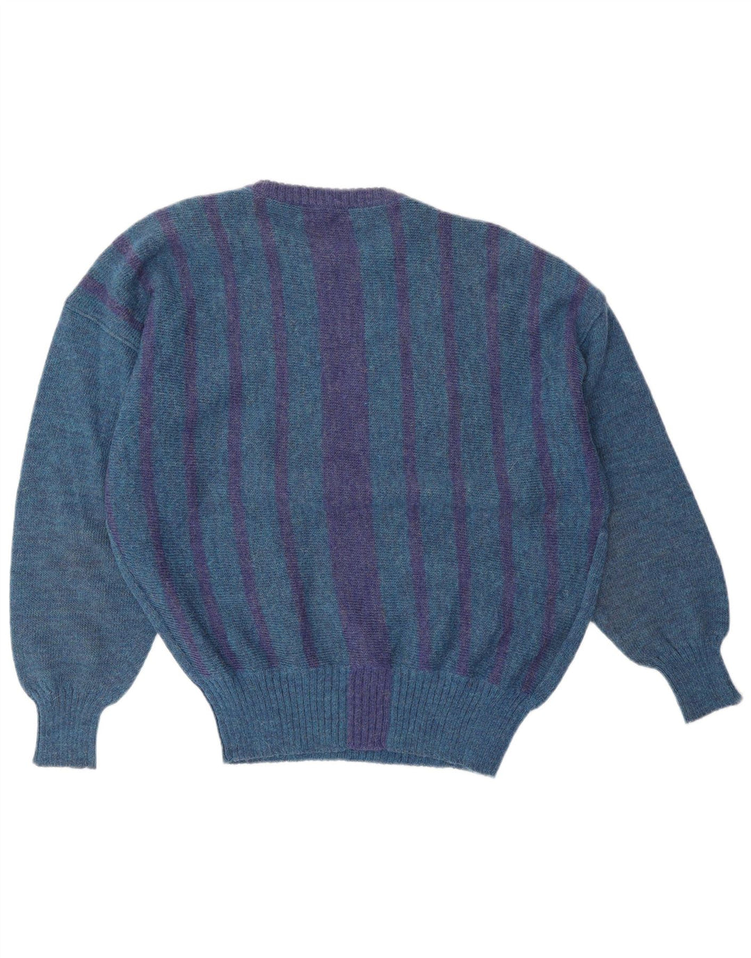 Suéter masculino GIANNI VERSACE com gola redonda, grande listrado azul clássico