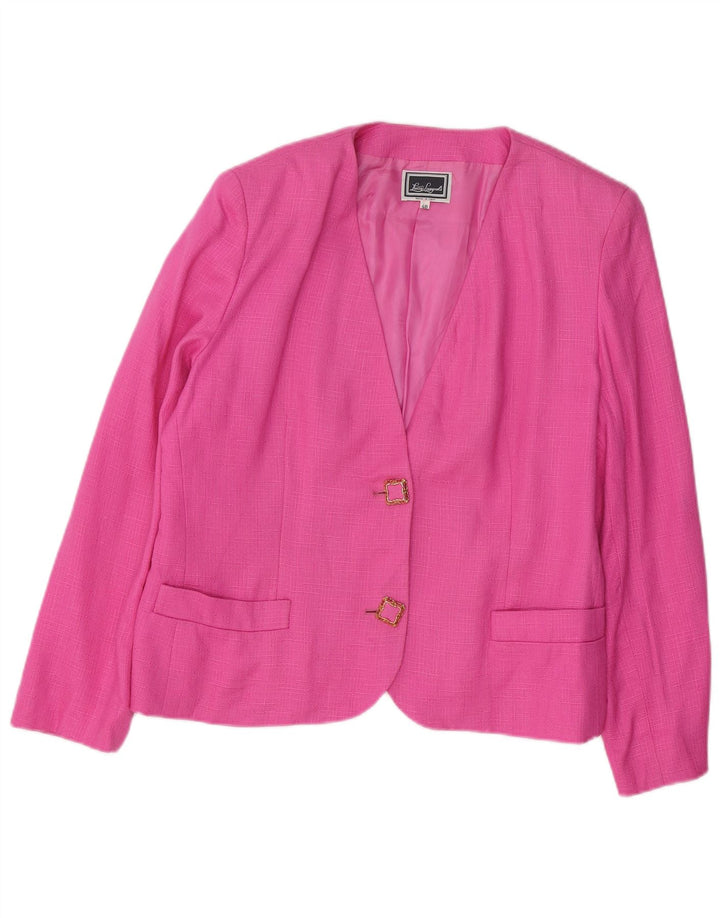 Luisa Spagnoli Jaqueta blazer feminina com 2 botões IT 48 XL acetato rosa