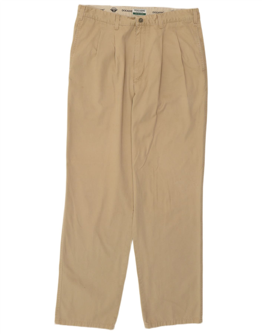 Calça Chino masculina DOCKERS cáqui com pegged W36 L34 bege