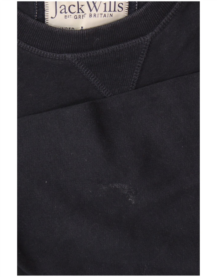 JACK WILLS moletom masculino jumper grande algodão azul marinho