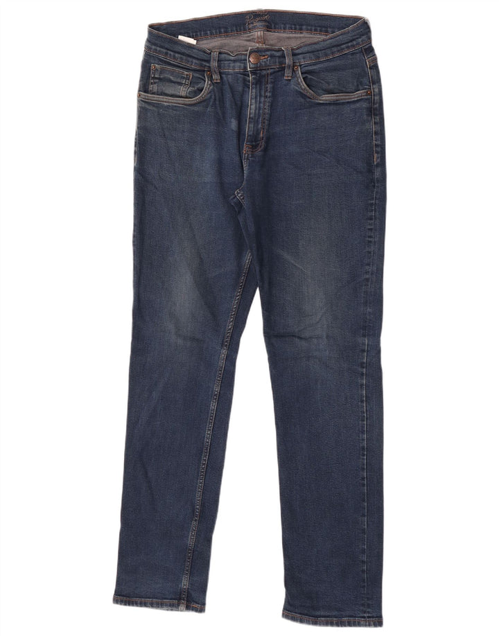 Penguin Mens Slim Jeans W34 L32 Azul Algodão