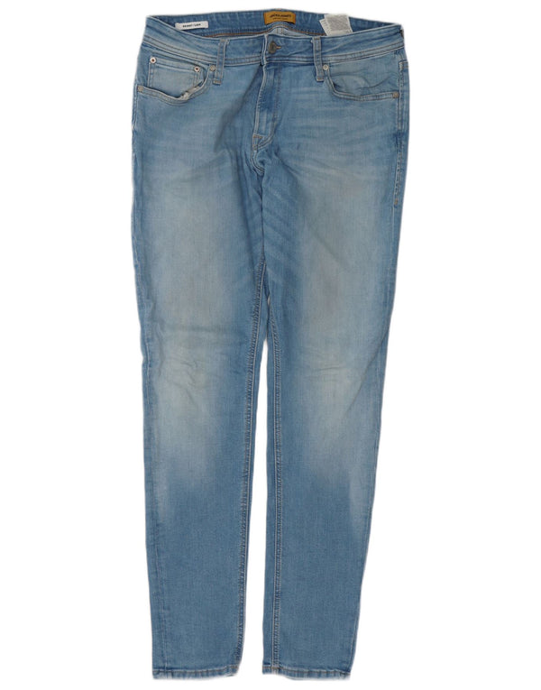 Jack & Jones Masculino Liam Skinny Jeans W34 L32 Azul Algodão