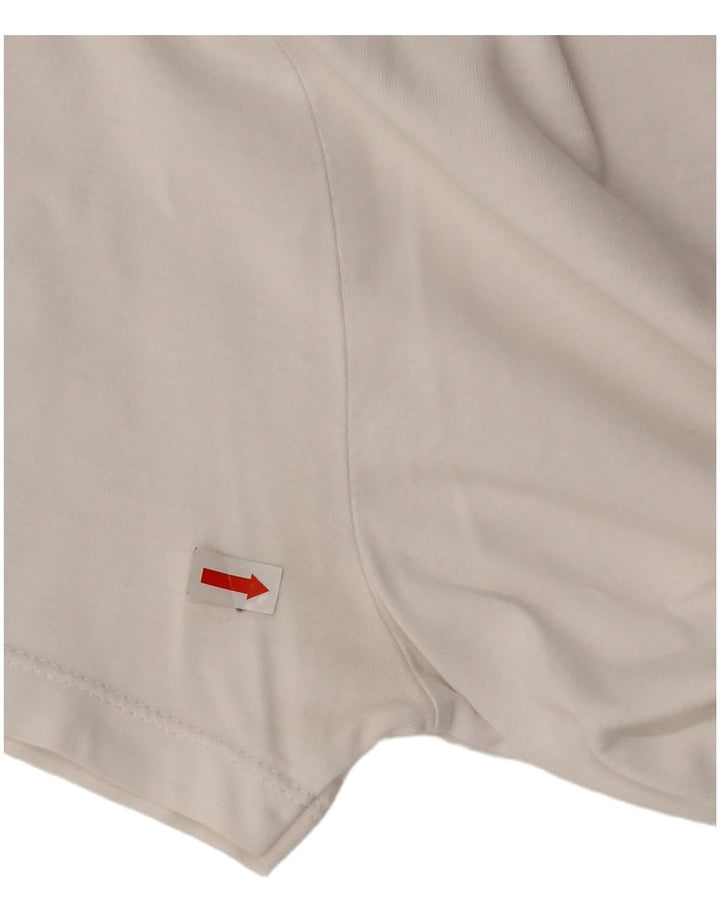 Camiseta feminina Zara com estampa gráfica UK 12 médio branco