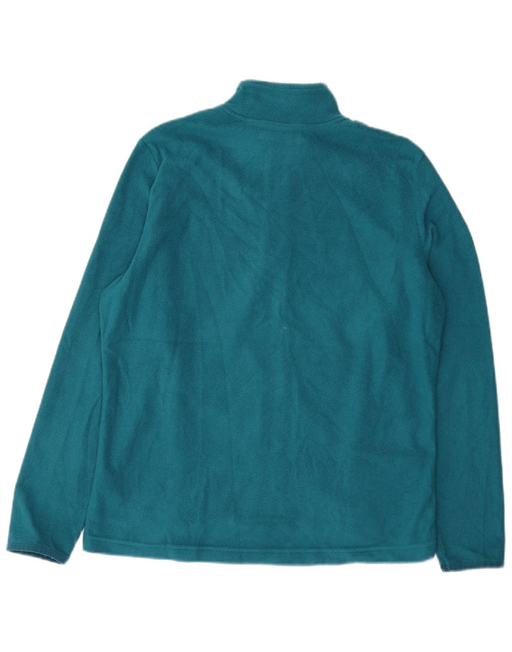 Jaqueta de lã feminina Marks & Spencer Reino Unido 14 grande poliéster azul