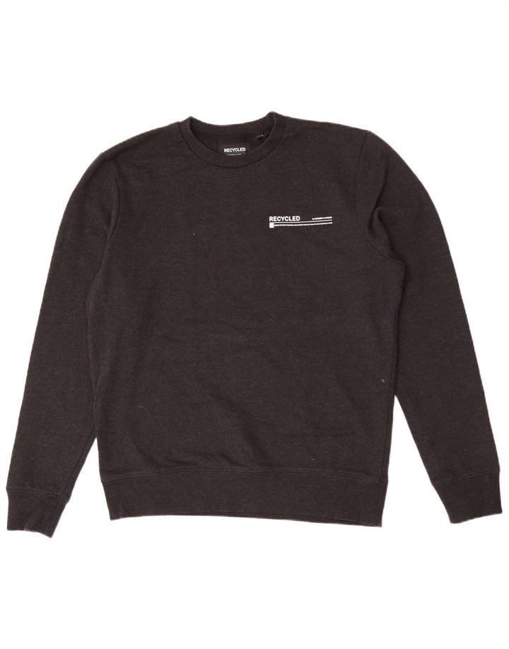 Superdry moletom masculino jumper médio algodão cinza