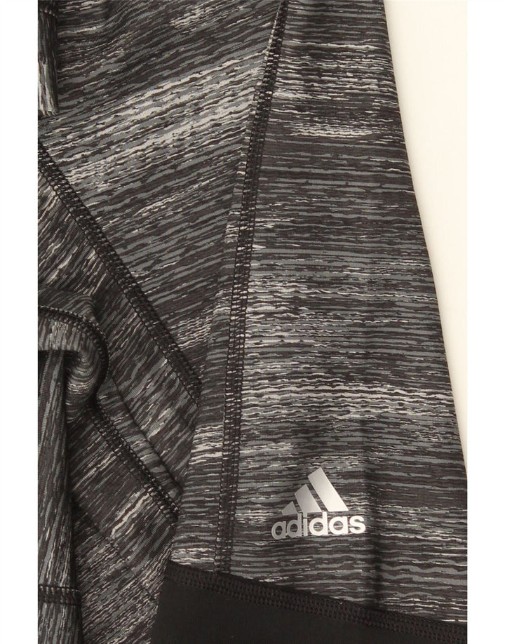 ADIDAS Womens Capri Leggings UK 8 Small Grey Colourblock