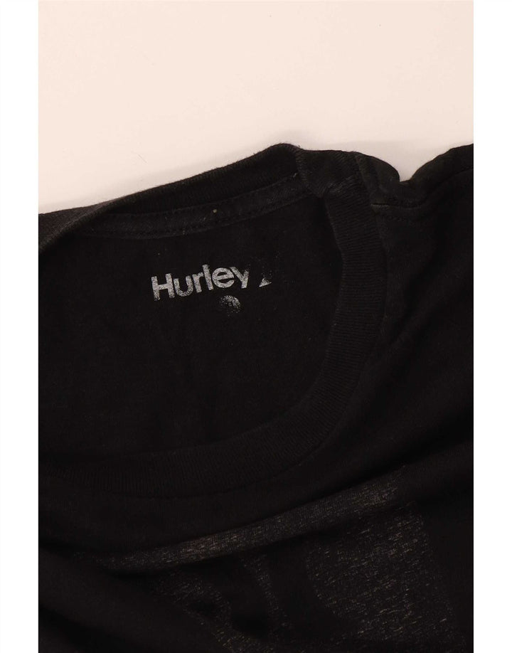 Hurley Camiseta masculina gráfica grande preta