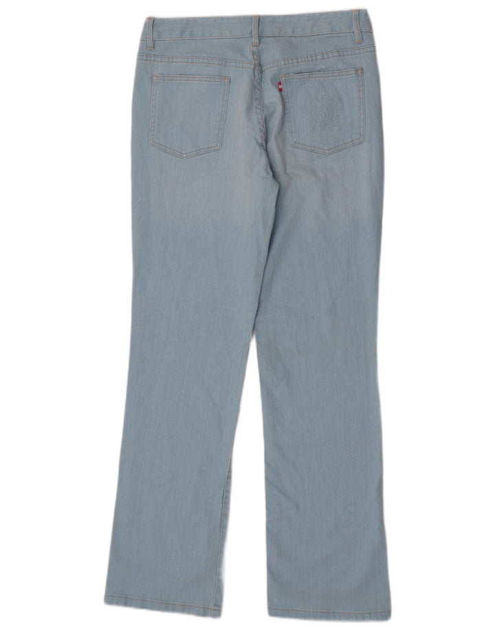 Calça jeans feminina Joules Bootcut UK 12 médio W30 L32 azul algodão