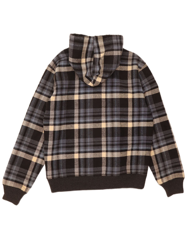 Jaqueta bomber masculina com capuz Marlboro Classics UK 42 XL xadrez multicolorido