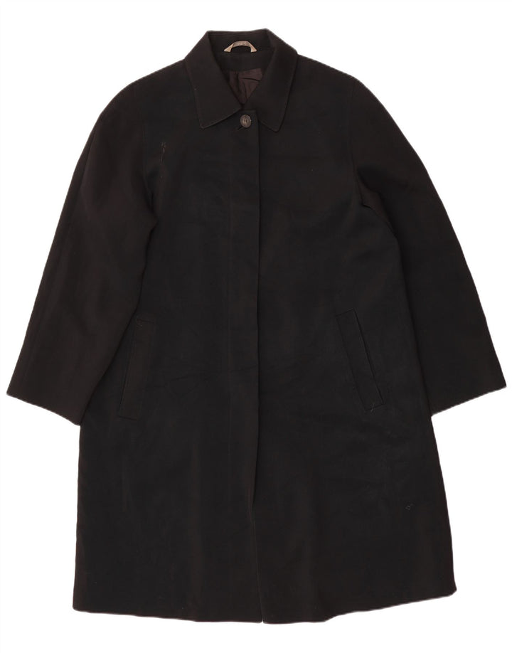 Sobretudo feminino Marks & Spencer UK 12 poliéster preto médio