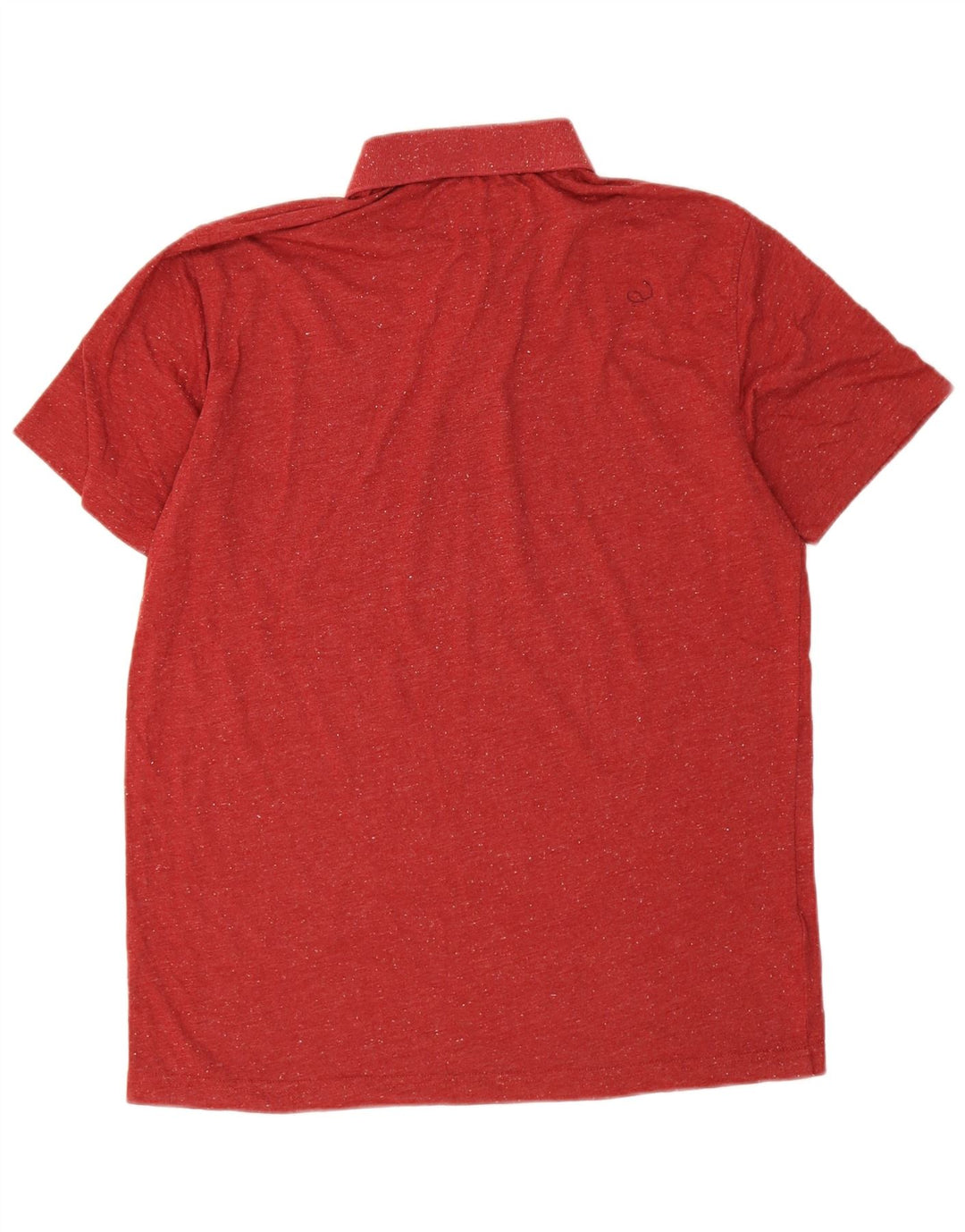 Camisa polo masculina Penguin, algodão manchado vermelho médio