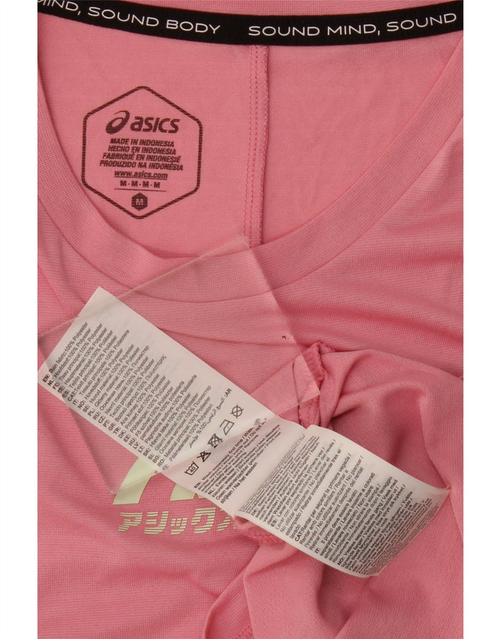 Asics Womens Graphic Vest Top UK 12 Médio Rosa Poliéster
