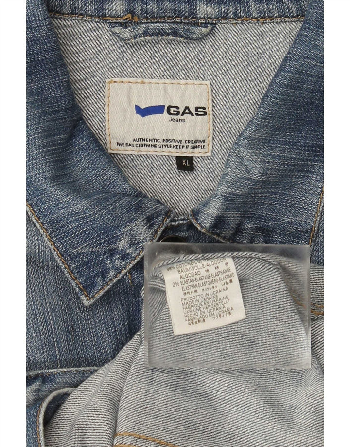 Jaqueta jeans feminina Gas UK 18 XL algodão azul