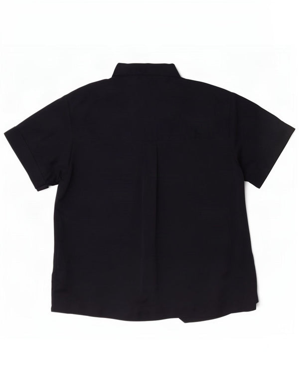 Blusa feminina de manga curta Marks & Spencer Reino Unido 12 médio azul marinho