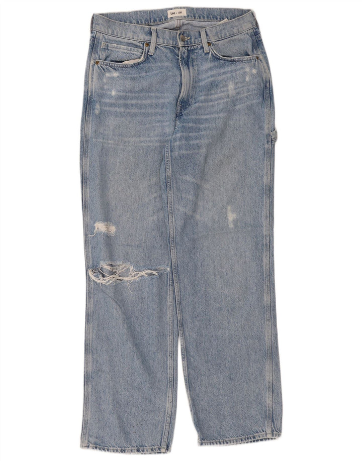 LEE Feminino By H&M Jeans retos desgastados US 6 Médio W32 L30 Azul