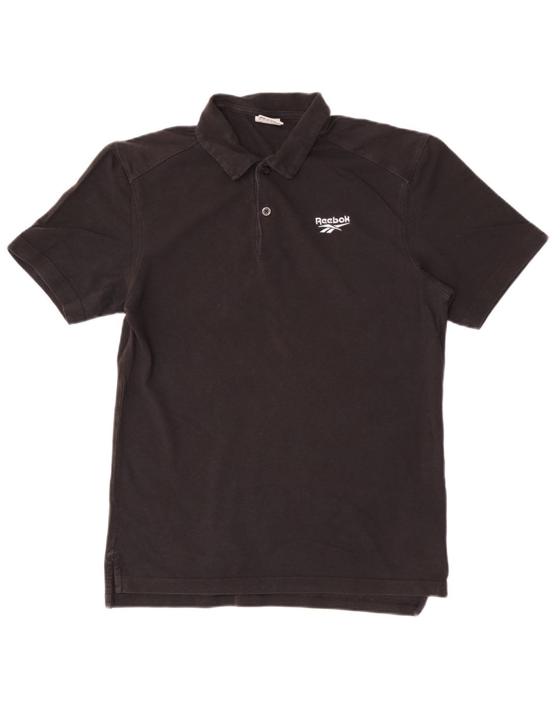 Camisa polo masculina Reebok médio algodão preto
