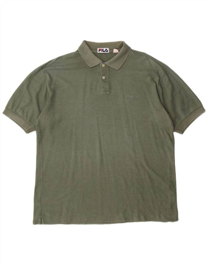Camisa polo masculina Fila IT 56 XL algodão verde