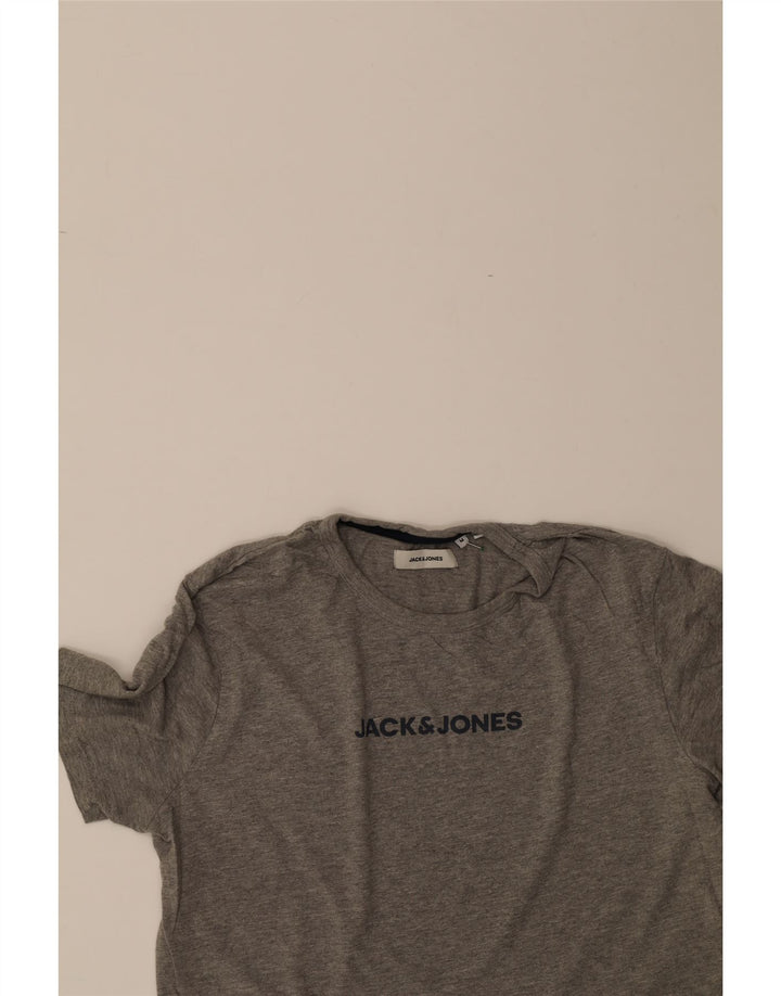 JACK & JONES Mens T-Shirt Top Medium Grey Cotton Vintage Jack & Jones and Second-Hand Jack & Jones from Messina Hembry 