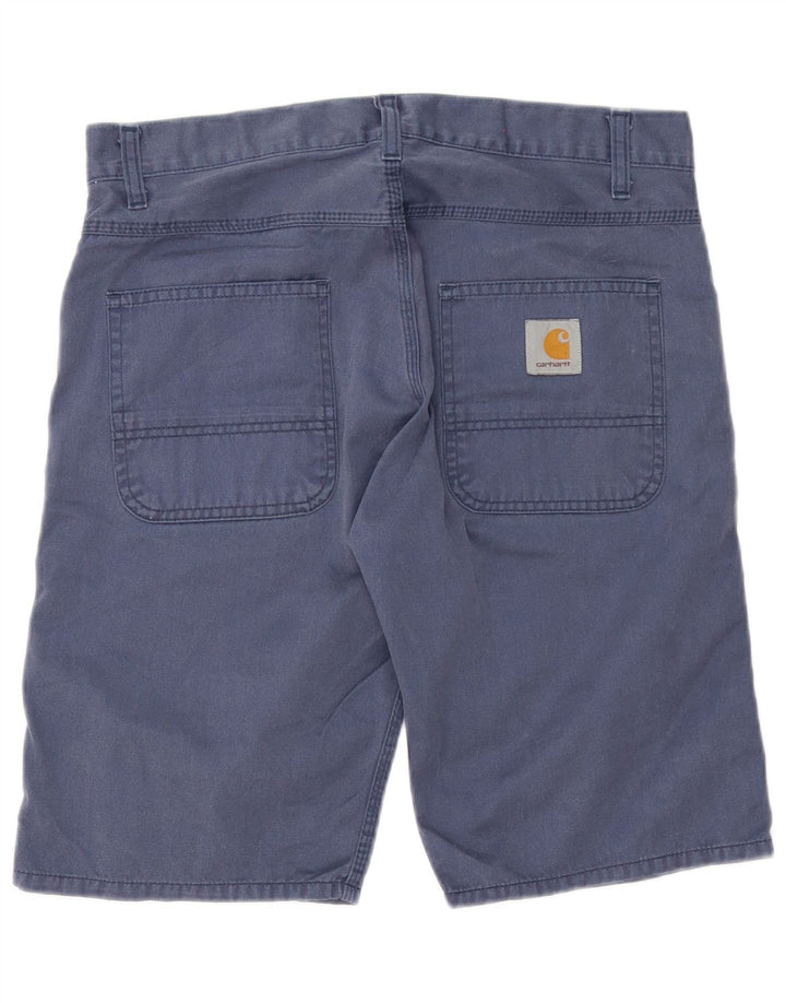 Shorts casuais masculinos Carhartt W32 algodão azul marinho médio
