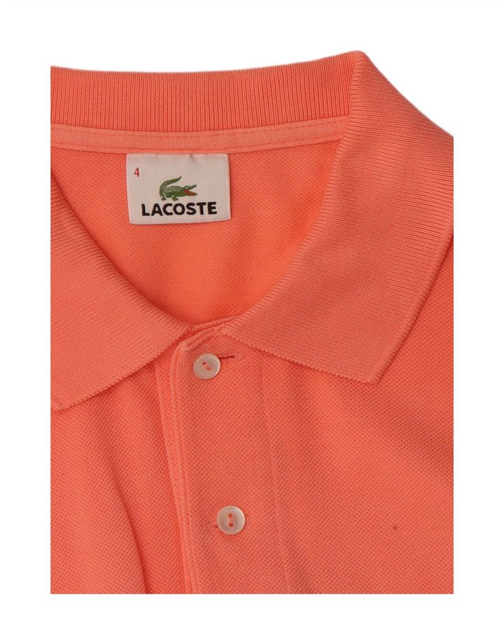 Camisa polo masculina Lacoste tamanho 4 médio algodão laranja
