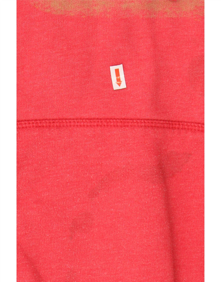 WEIRD FISH Mens gráfico moletom com capuz pequeno algodão vermelho