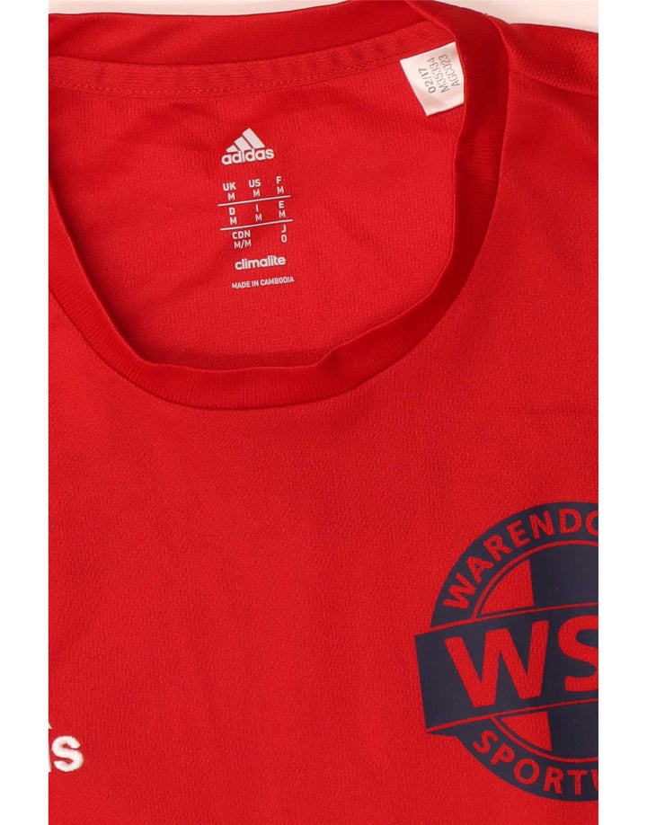 Adidas Mens Warendorfer Sportuninon Camiseta gráfica Top Médio Vermelho