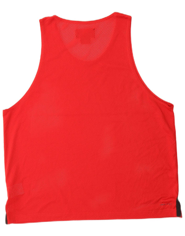 Jordan Mens Dri Fit Vest Top Large Red Polyester