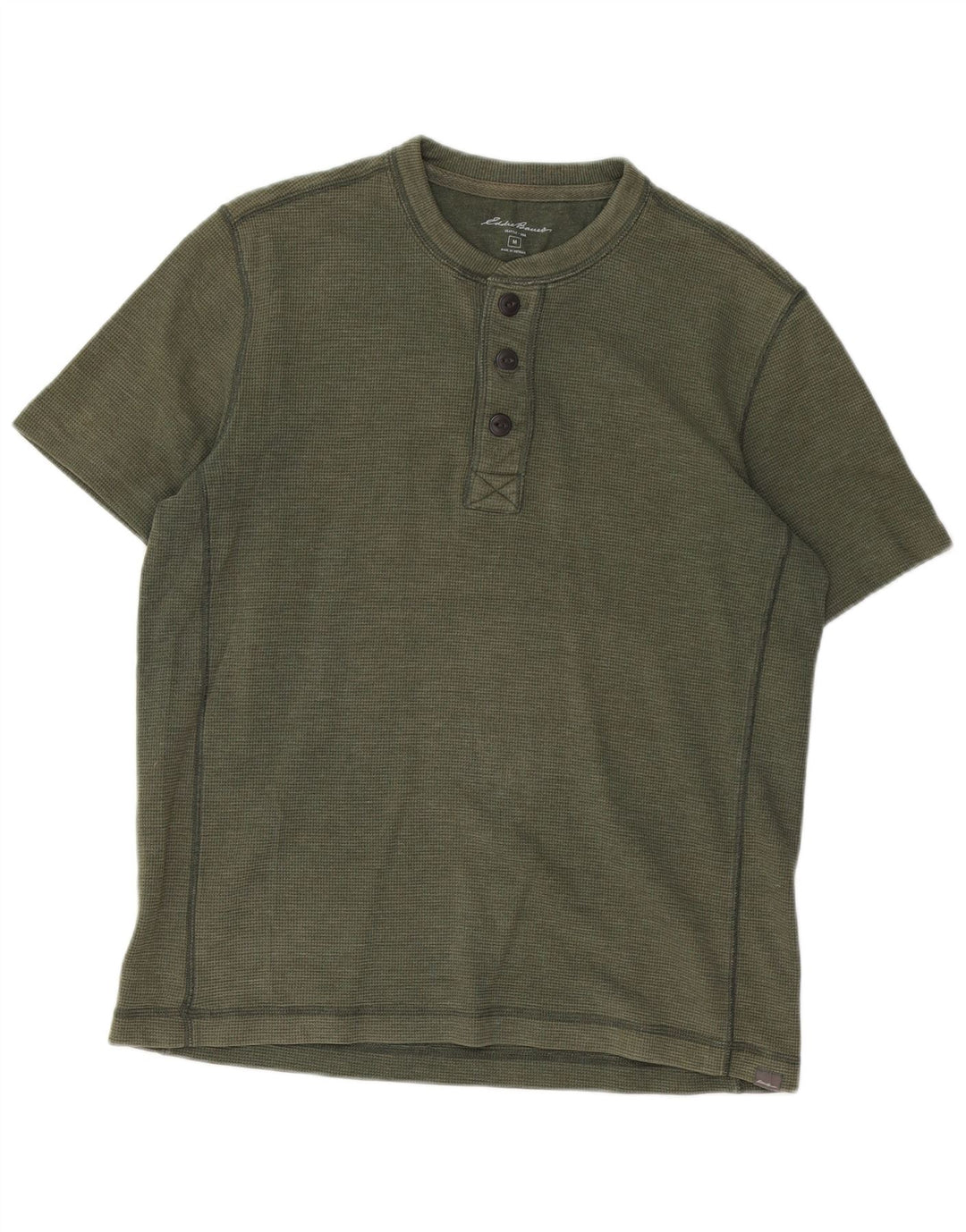Camiseta masculina EDDIE BAUER de algodão verde médio