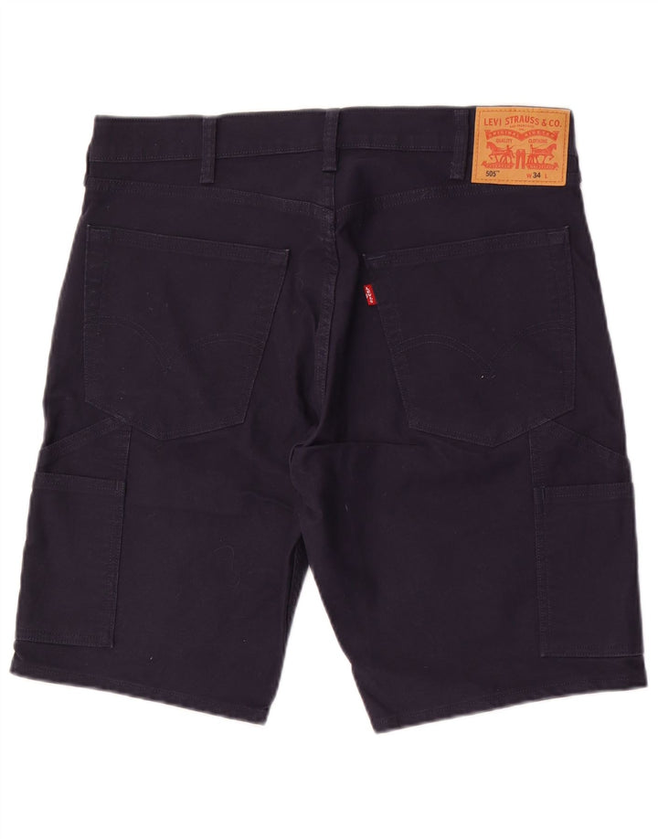 Shorts masculino Levi's 505 casual W34 grande algodão azul marinho