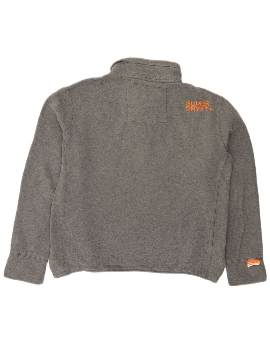 Suéter masculino Superdry com gola redonda e algodão cinza médio