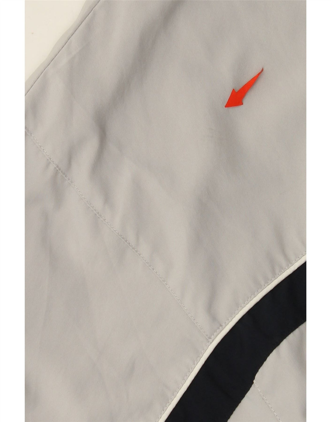 Reebok Mens Loose Fit Tracksuit Top Jaqueta Pequena Cinza Colorblock Poliéster