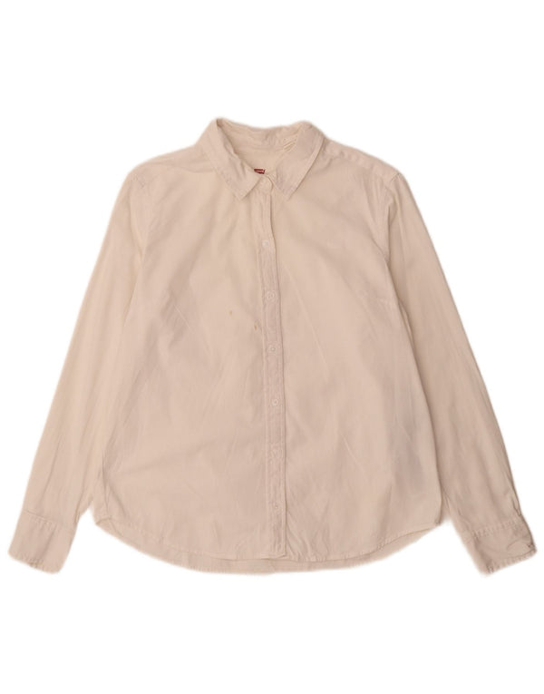 Camisa Levi's Boys Classic Fit 14-15 Anos Pequena Algodão Branco