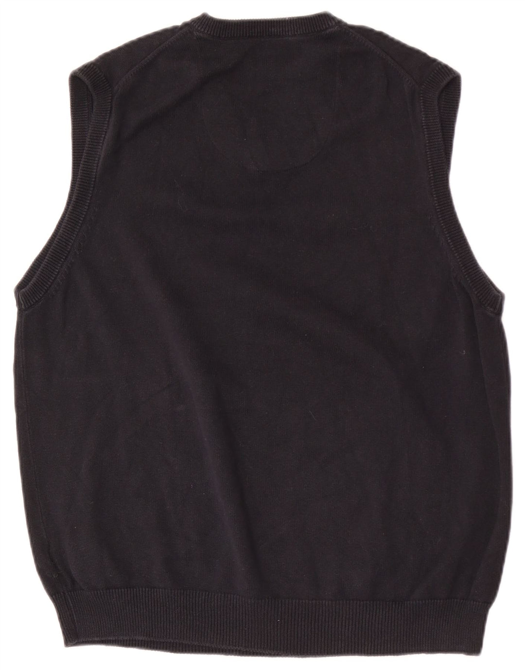 Regata masculina Marks & Spencer com ajuste regular e colete grande de algodão preto