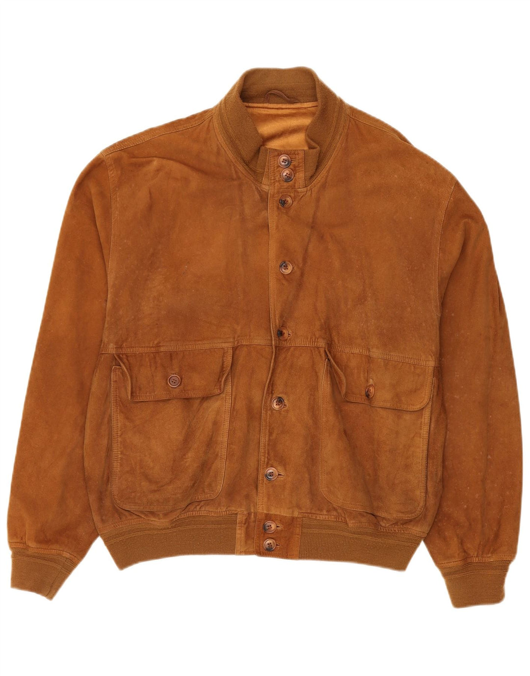 Jaqueta bomber masculina vintage de camurça IT 52 XL couro marrom