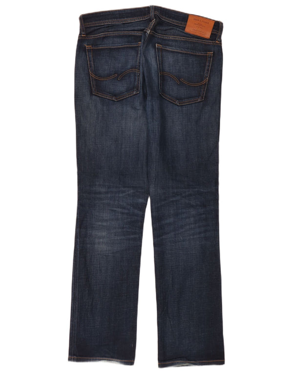 Jack & Jones Mens Clark Regular Fit Straight Jeans W31 L32 Azul Algodão