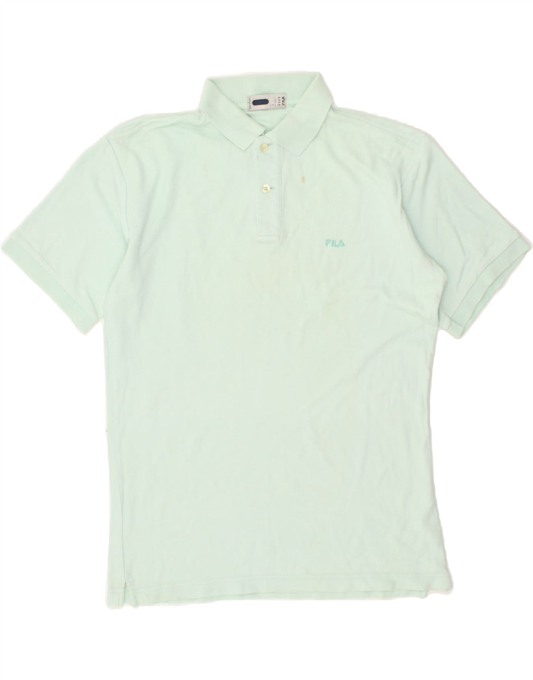 FILA Mens Polo Shirt IT 48 Medium Green Cotton | Vintage Fila | Thrift | Second-Hand Fila | Used Clothing | Messina Hembry 