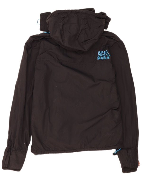 Jaqueta corta-vento masculina Superdry The Windcheater com capuz Reino Unido 40 grande preto