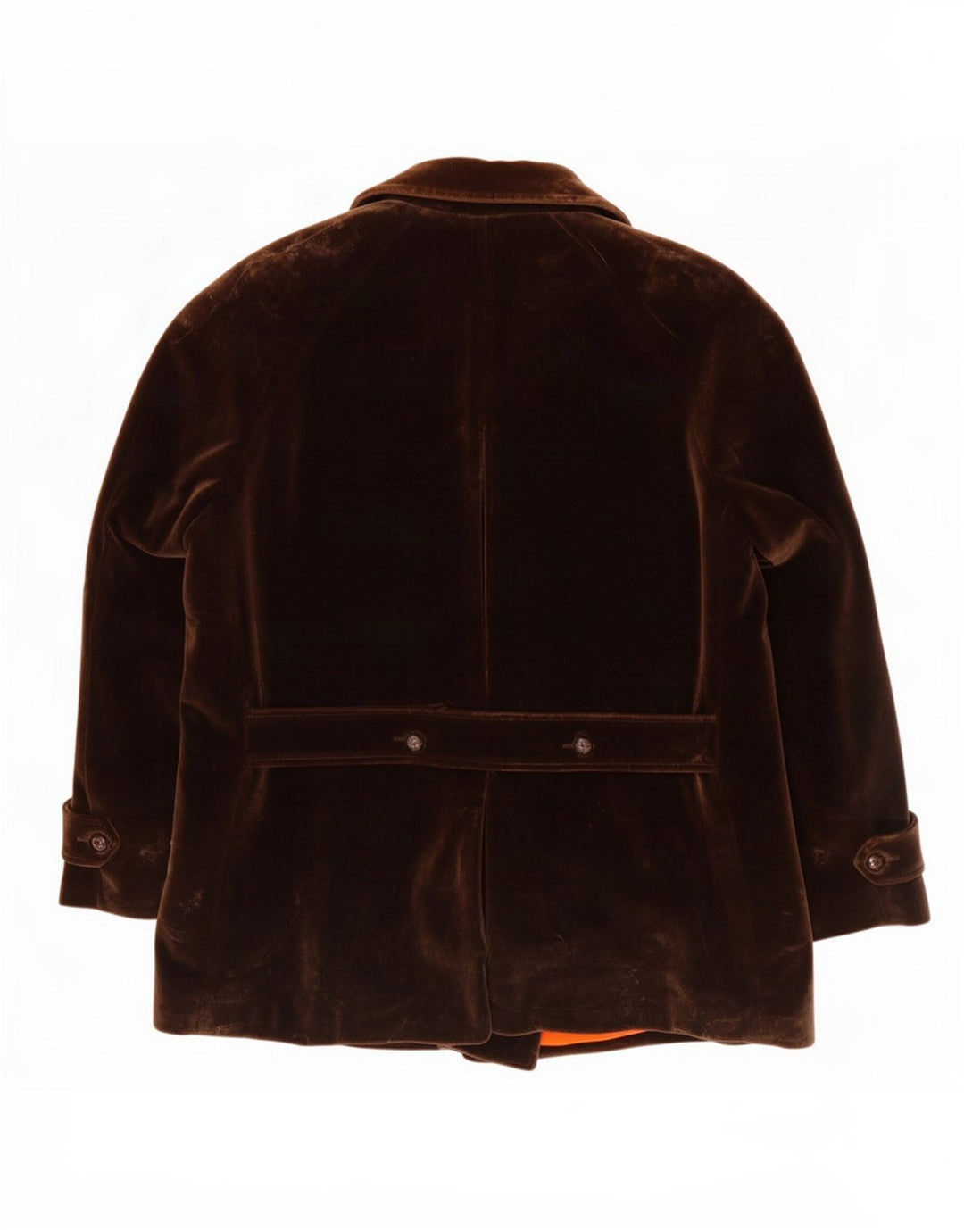 Jaqueta blazer masculina de veludo com peito duplo Capalbio Reino Unido 40 grande marrom