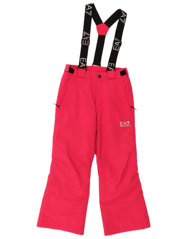 Calças de esqui gráficas para meninas Emporio Armani 9-10 anos rosa colorblock