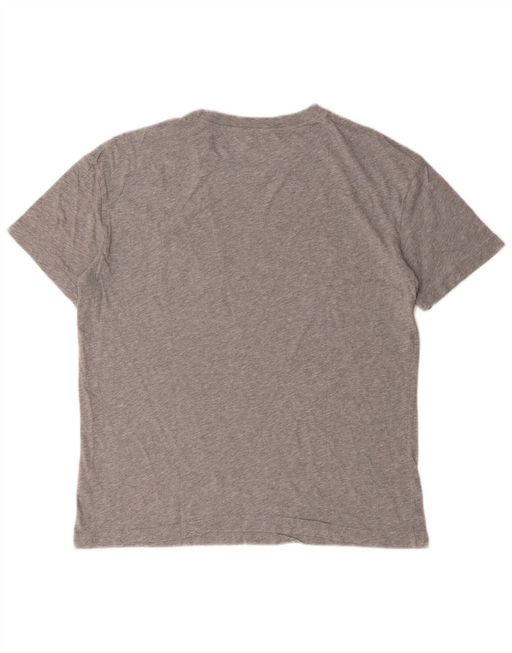 Camiseta Nike masculina gráfica top pequeno algodão manchado cinza