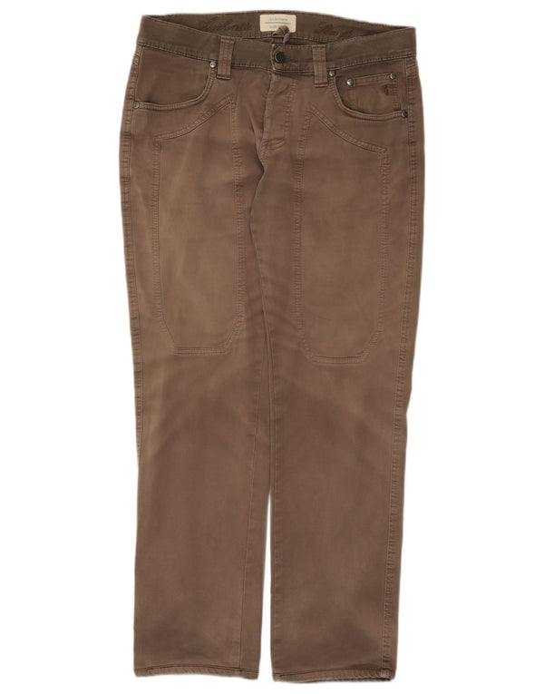 Calça casual reta masculina Jeckerson W32 L28 algodão cinza