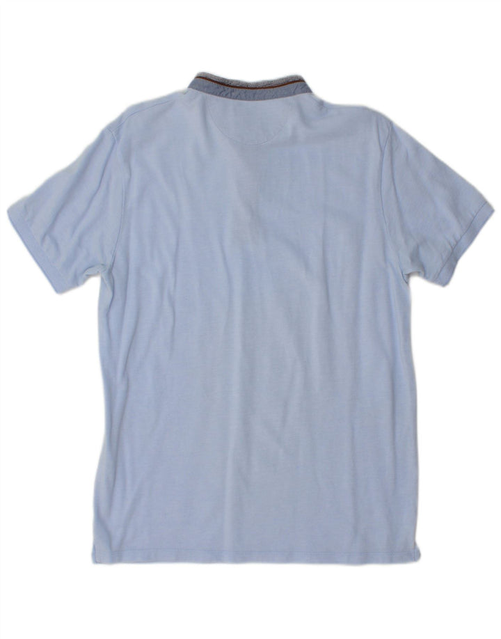 Camisa polo masculina Zara azul médio