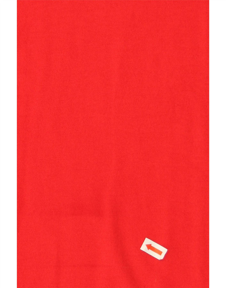 Top feminino de ajuste regular Marks & Spencer manga comprida Reino Unido 10 viscose vermelha pequena